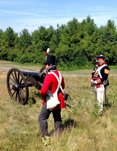 British cannons fired repeatedly on the American troops.