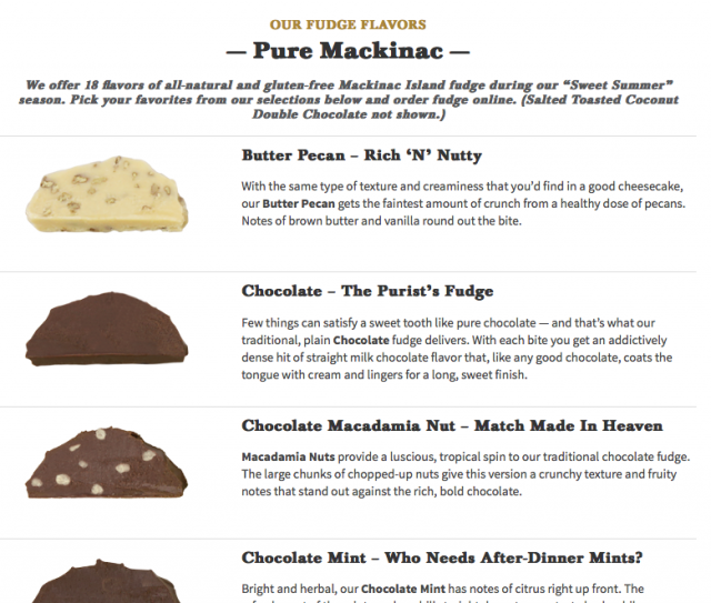 Murdick's Fudge Flavors