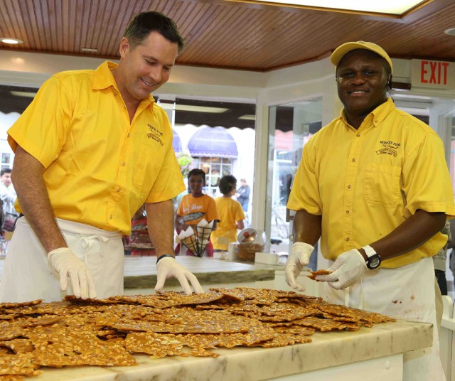 Bobby Benser and Carnel will start making fresh fudge today for holiday gift boxes.