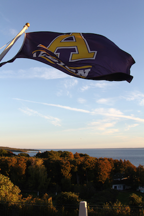 Original Murdick's Fudge Grand Hotel Albion College Flag